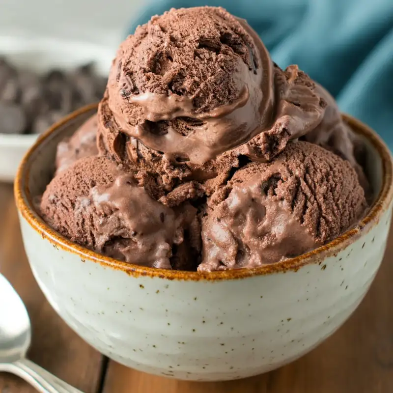Rich chocolate chocolate chip ice cream recipe
