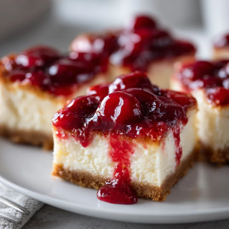 cherry cheesecake bars in content