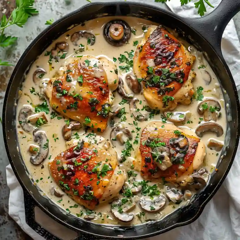 creamy garlic chicken in content