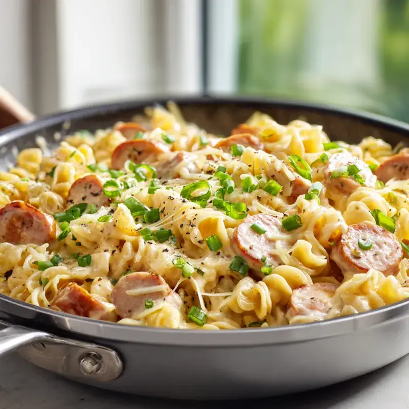 creamy sausage pasta skillet in content 50kb
