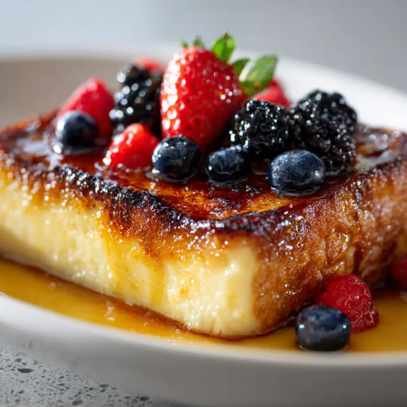 creme brulee french toast in content