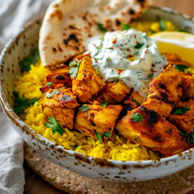 greek chicken rice naan tzatziki 800x800 1