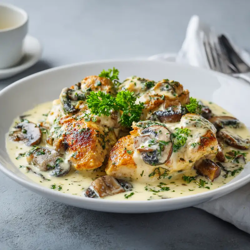 mushroom chicken in content