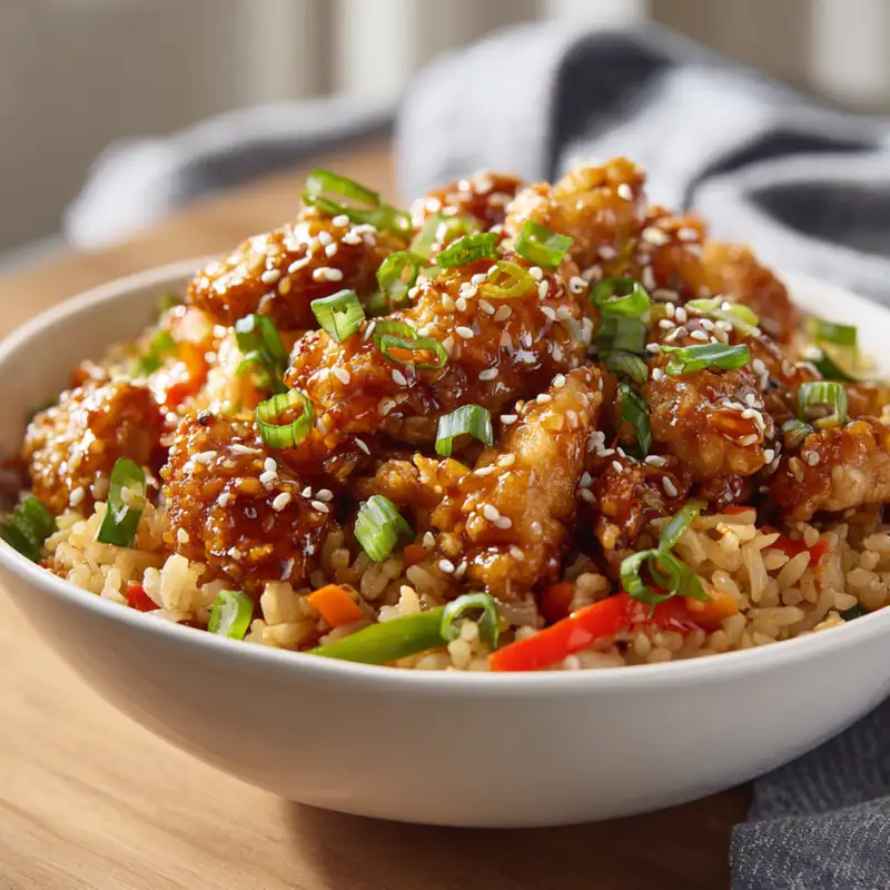 sesame garlic chicken in content