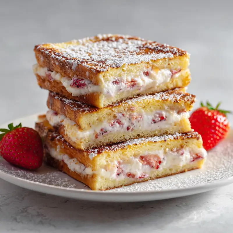 strawberry cream toast in content