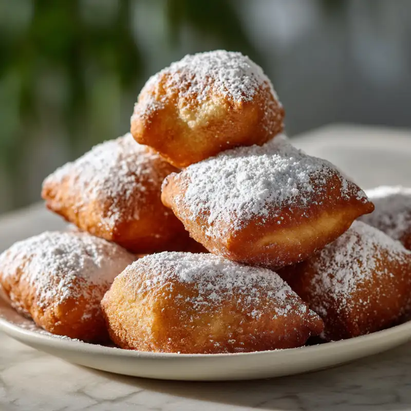 vanilla baked beignets in content