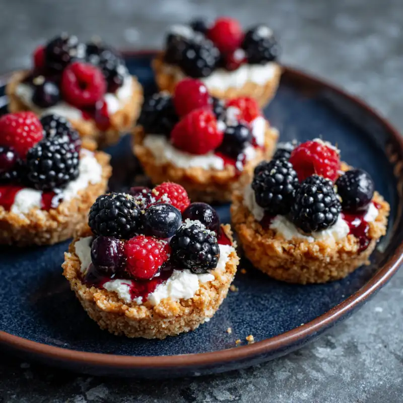 berry tartlets in content