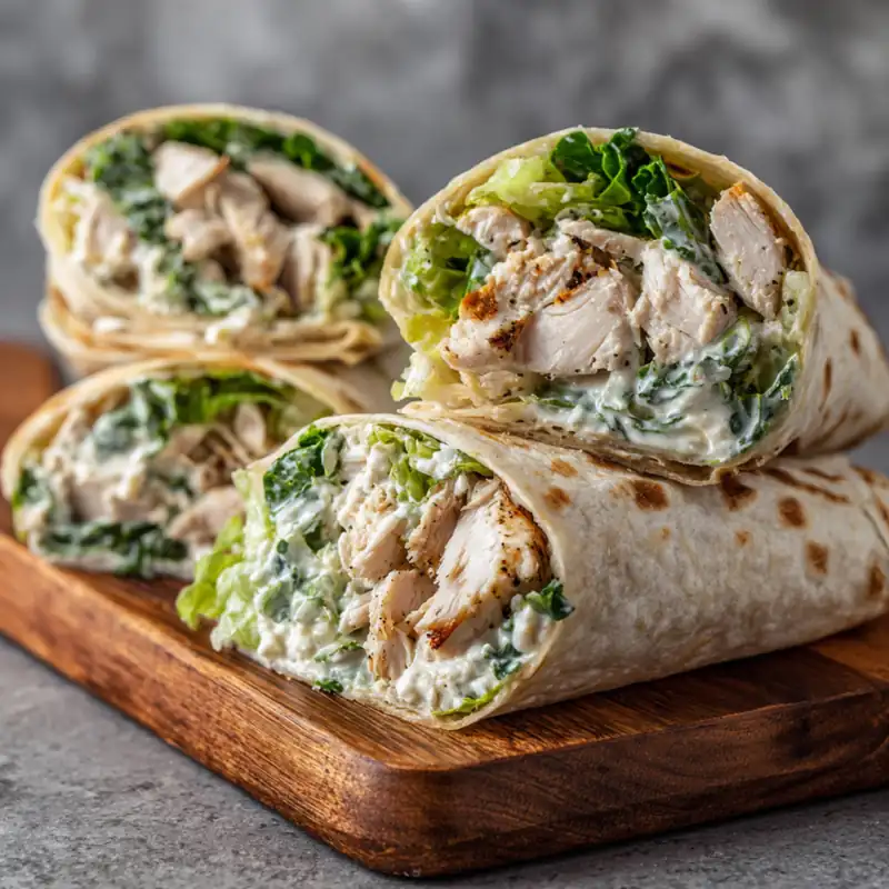 chicken caesar wrap square