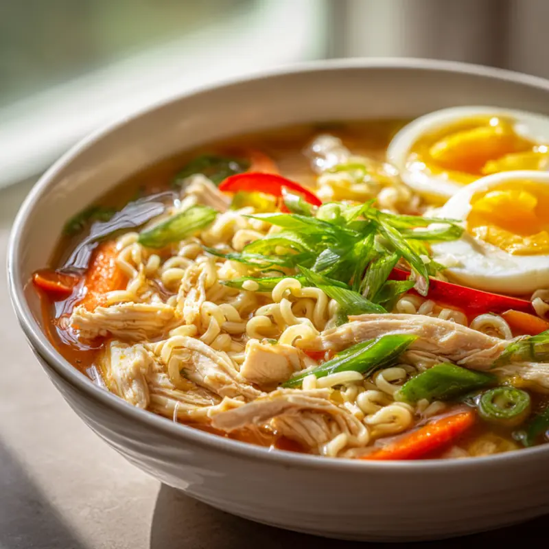 chicken ramen bowl in content