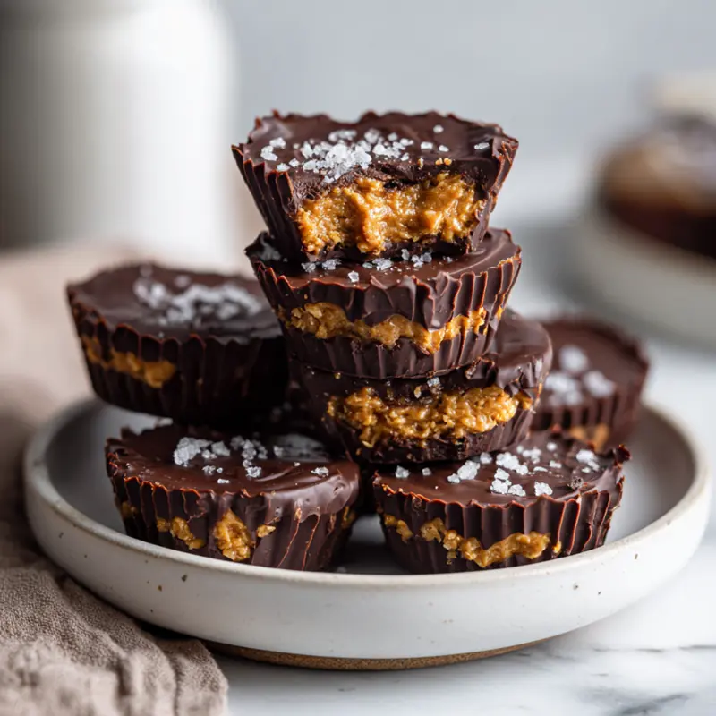 chocolate peanut butter cups square