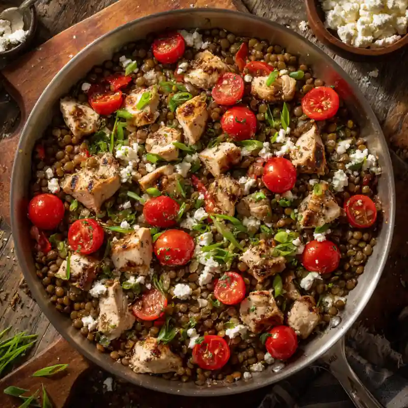 lentil chicken feta skillet 800x800 1