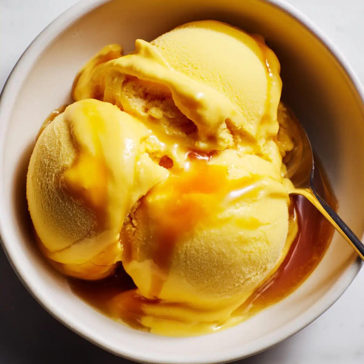 mango ice cream scoops